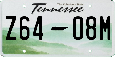 TN license plate Z6408M