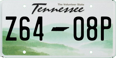 TN license plate Z6408P