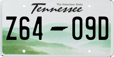 TN license plate Z6409D