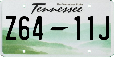 TN license plate Z6411J