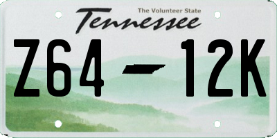 TN license plate Z6412K