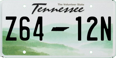 TN license plate Z6412N