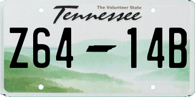 TN license plate Z6414B