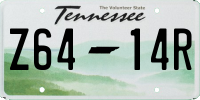 TN license plate Z6414R
