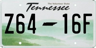 TN license plate Z6416F