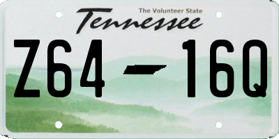 TN license plate Z6416Q