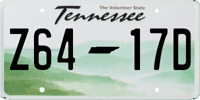TN license plate Z6417D
