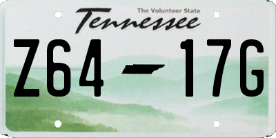 TN license plate Z6417G
