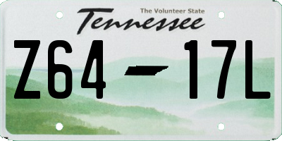 TN license plate Z6417L