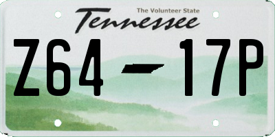 TN license plate Z6417P