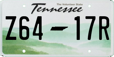 TN license plate Z6417R