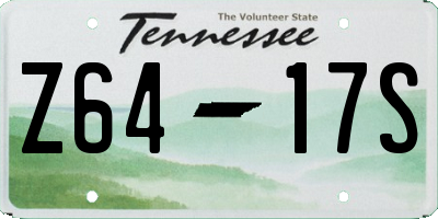 TN license plate Z6417S