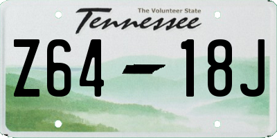 TN license plate Z6418J