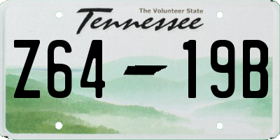 TN license plate Z6419B