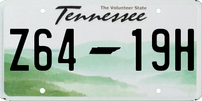 TN license plate Z6419H