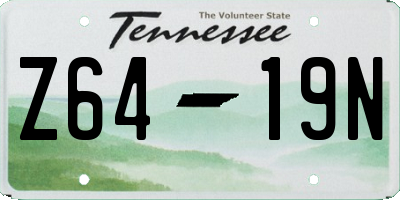 TN license plate Z6419N
