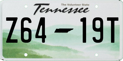 TN license plate Z6419T