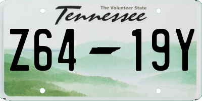 TN license plate Z6419Y