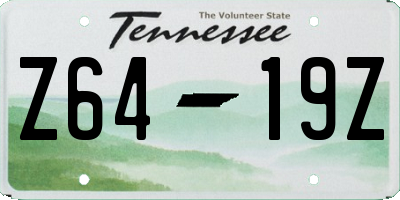 TN license plate Z6419Z
