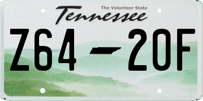 TN license plate Z6420F