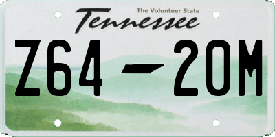 TN license plate Z6420M