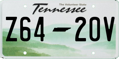 TN license plate Z6420V