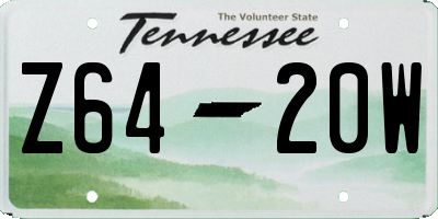 TN license plate Z6420W