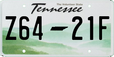 TN license plate Z6421F