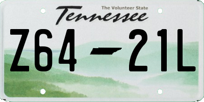 TN license plate Z6421L