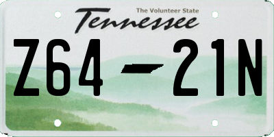 TN license plate Z6421N