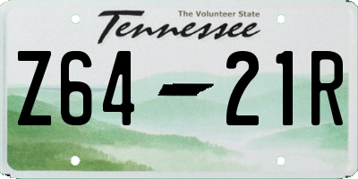 TN license plate Z6421R