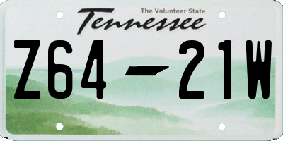 TN license plate Z6421W