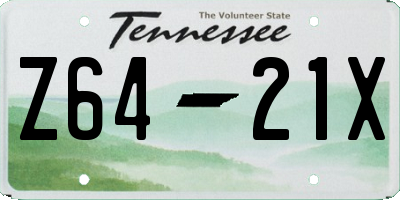 TN license plate Z6421X