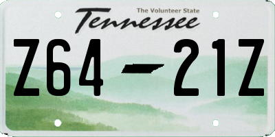 TN license plate Z6421Z
