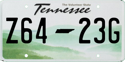 TN license plate Z6423G