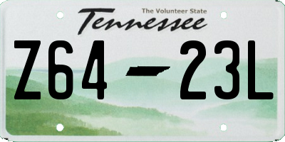 TN license plate Z6423L