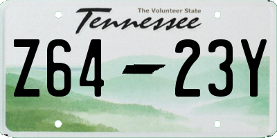 TN license plate Z6423Y