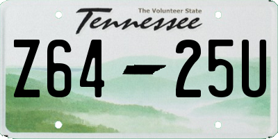 TN license plate Z6425U