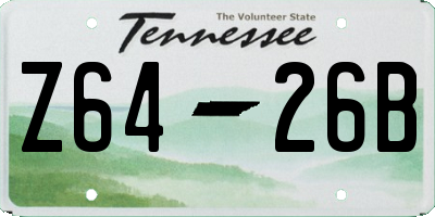 TN license plate Z6426B