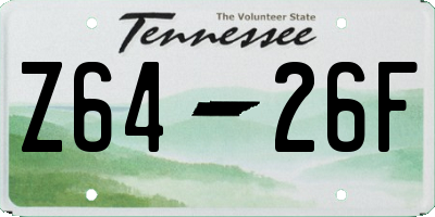 TN license plate Z6426F
