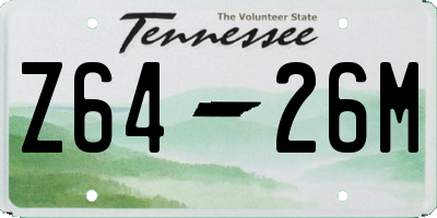 TN license plate Z6426M