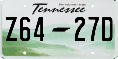 TN license plate Z6427D