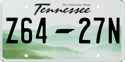 TN license plate Z6427N