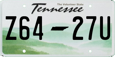 TN license plate Z6427U