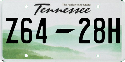 TN license plate Z6428H