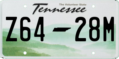 TN license plate Z6428M