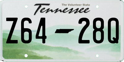 TN license plate Z6428Q