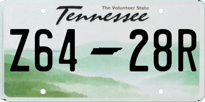 TN license plate Z6428R