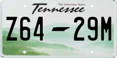 TN license plate Z6429M