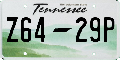 TN license plate Z6429P